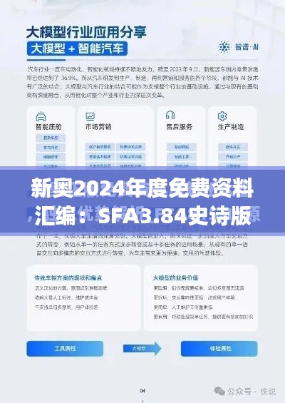 新奥2024年度免费资料汇编:SFA3.84史诗版数据解读
