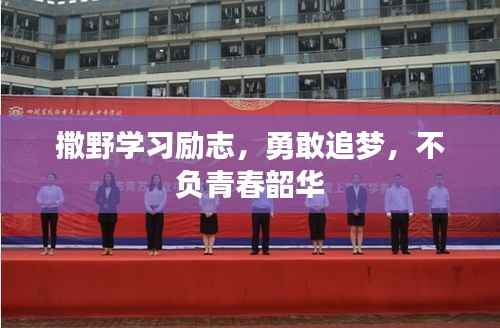 撒野学习励志,勇敢追梦,不负青春韶华