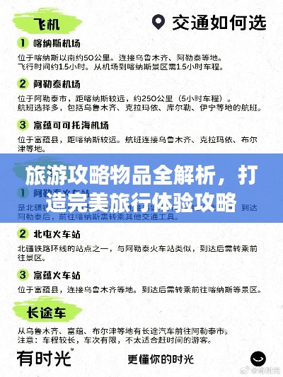 旅游攻略物品全解析,打造完美旅行体验攻略