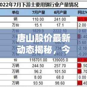 唐山股价最新动态揭秘，今日走势一览无余