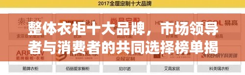 整体衣柜十大品牌,市场领导者与消费者的共同选择榜单揭晓!